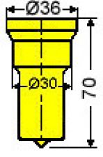 Langlochstempel Nr. 52 - 6,5 x 25,0 mm