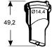 Langlochstempel Nr. 1 - 9,0 x 14,0 mm